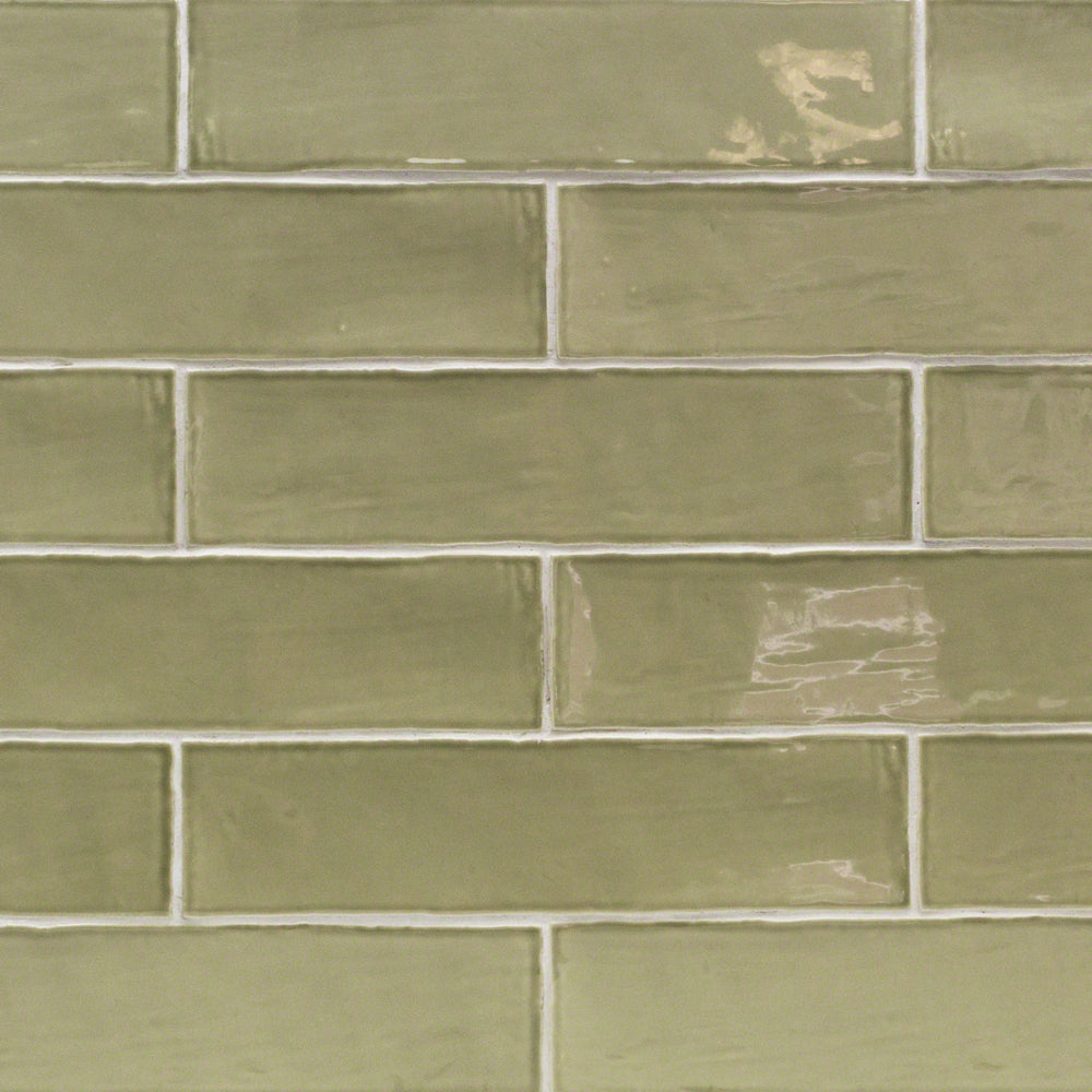 Lancaster Celery Green 3x12 Polished Ceramic Subway Tile