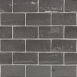Lancaster Driftwood Gray 3x6 Polished Ceramic Subway Tile