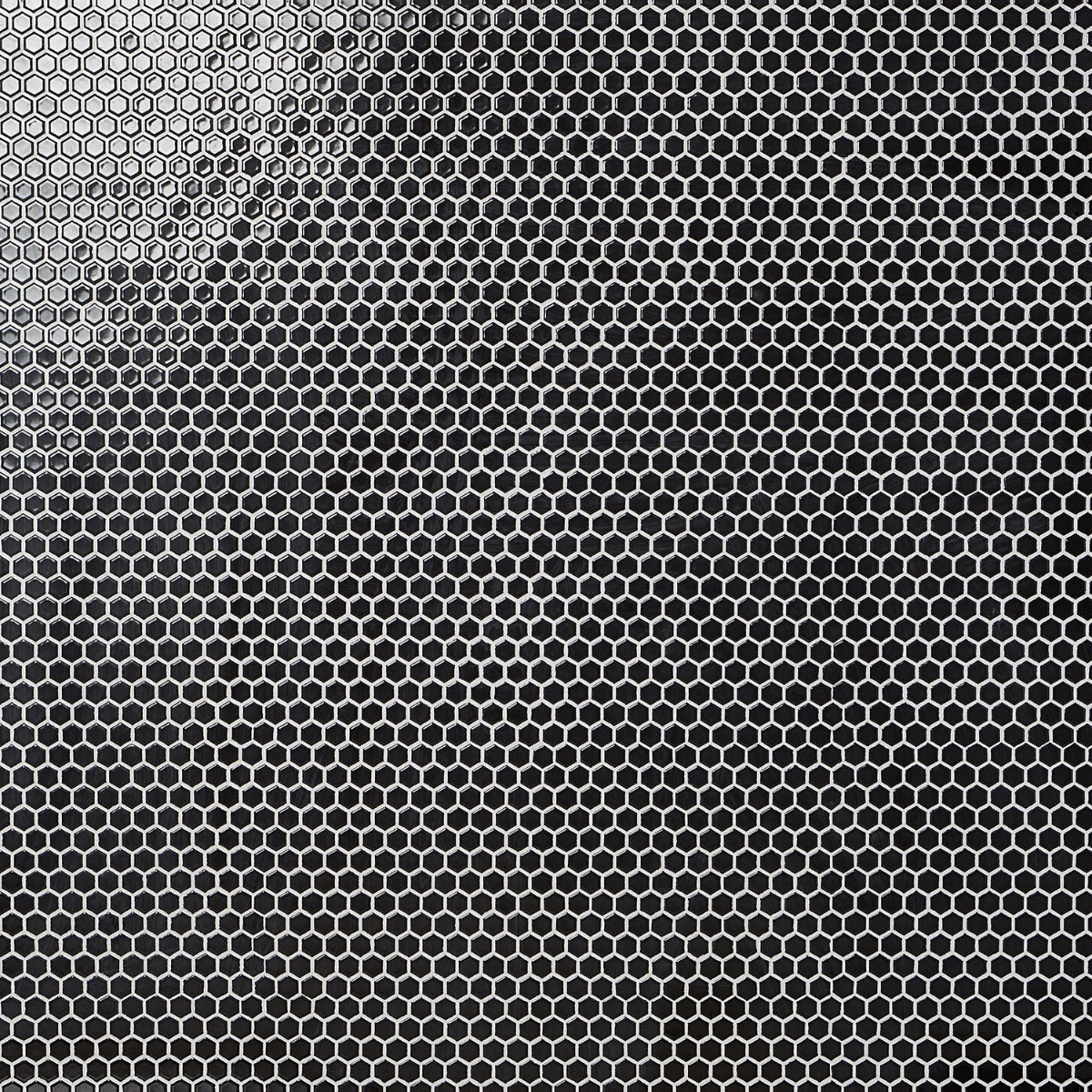 Eden Black 1" Hexagon Polished Porcelain Mosaic Tile