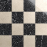 Fortunato Checkerboard Porcelain Tile - 12x12 Polished Marble Look