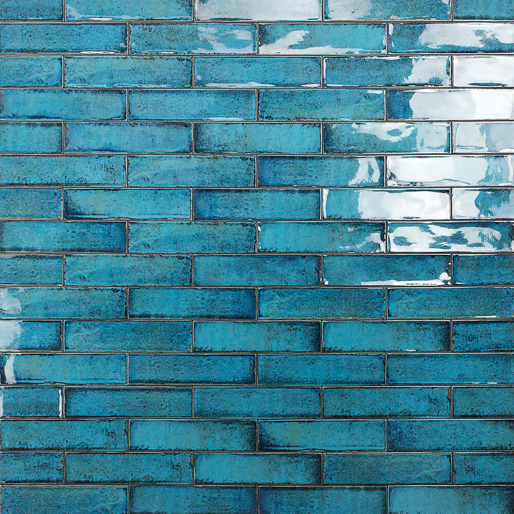 Castle Denim Blue 3x12 Polished Ceramic Subway Tile - Lux Tile