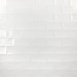 Aruba White 5x10 Polished Ceramic Subway Tile - Lux Tile