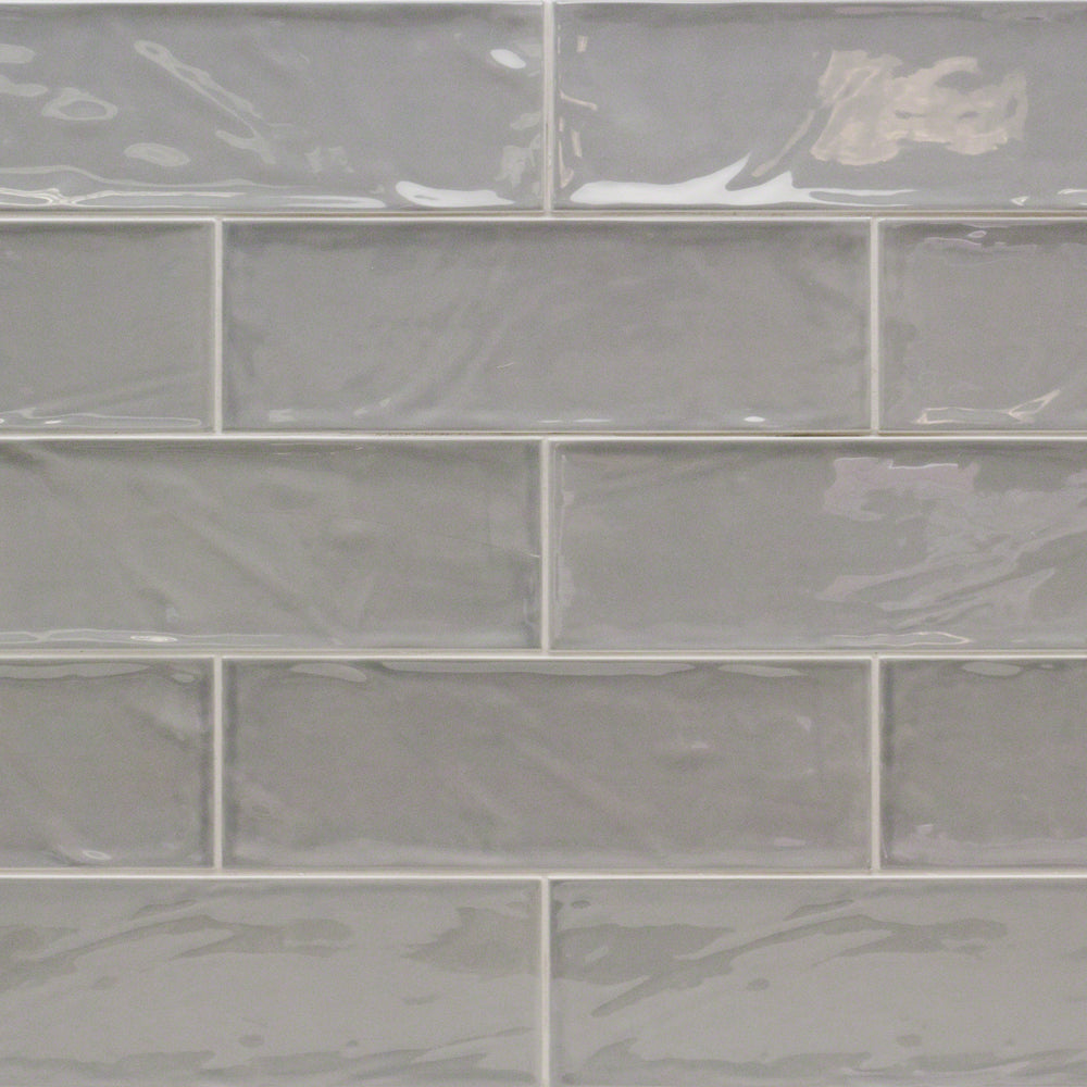 Santa Monica Gray 4x12 Polished Ceramic Subway Tile