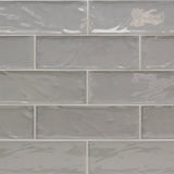 Santa Monica Gray 4x12 Polished Ceramic Subway Tile