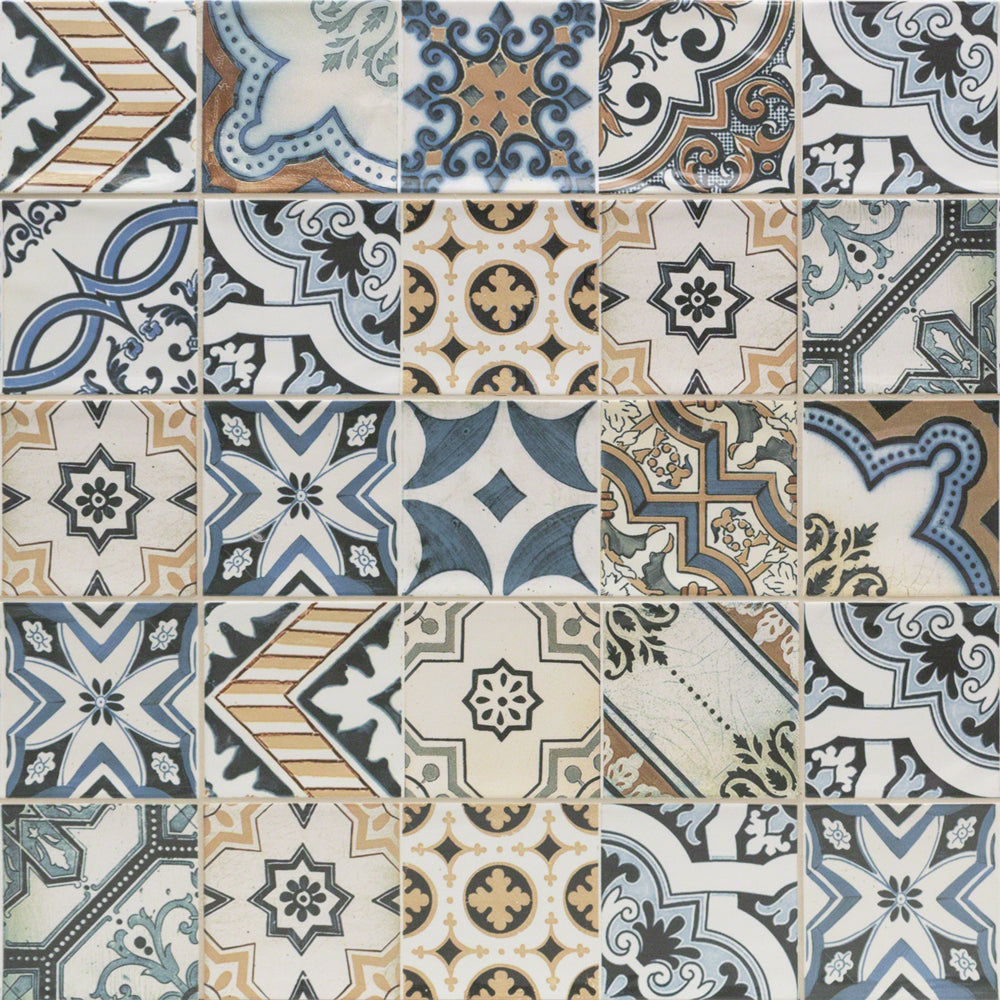 Santa Monica Warm Deco 4x12 Ceramic Wall Tile - Tilebar