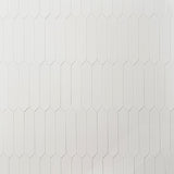 Kent White 3x12 Picket Polished Ceramic Wall Tile by Lux Tile