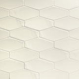 Manchester Vanilla Hexagon Glossy Ceramic Wall Tile - Lux Tile