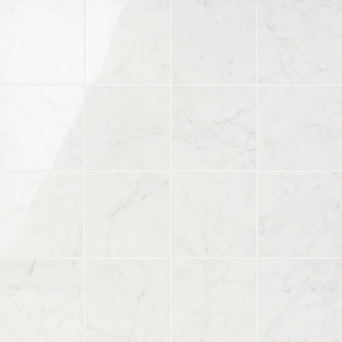 Marble Tech Bianco Gioia 6x6 Polished Porcelain Tile - Lux Tile