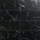 Lux Tile Marble Tech Port Laurent Black 12x24 Polished Porcelain Tile