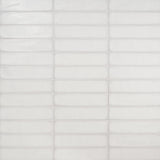 ArtBlock Bianco White 4x16 Glossy Porcelain Tile by Stacy Garcia
