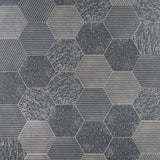 Texstone Deco Antracita Dark Gray 9" Hexagon Matte Porcelain Tile