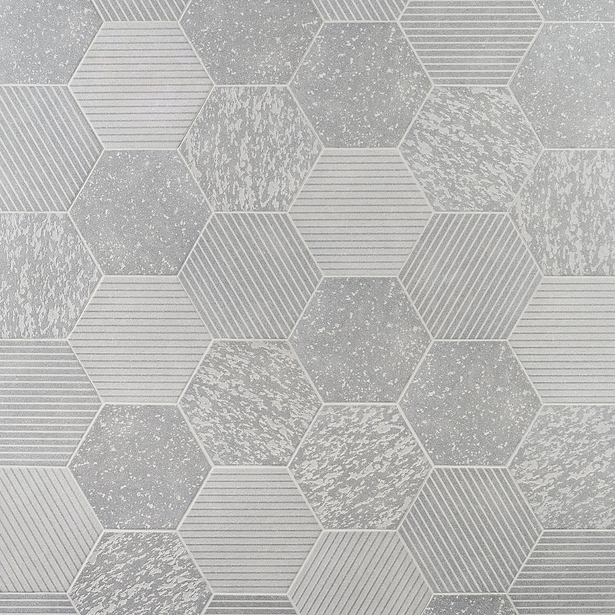 Texstone Gray Hexagon Matte Porcelain Tile - Lux Tile