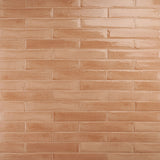 Lux Tile Paint Terracotta Brown 3x16 Glossy Porcelain Subway Tile