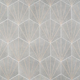 Lux Tile Pergola Beams Gray Hexagon Matte Porcelain Tile 12.5"
