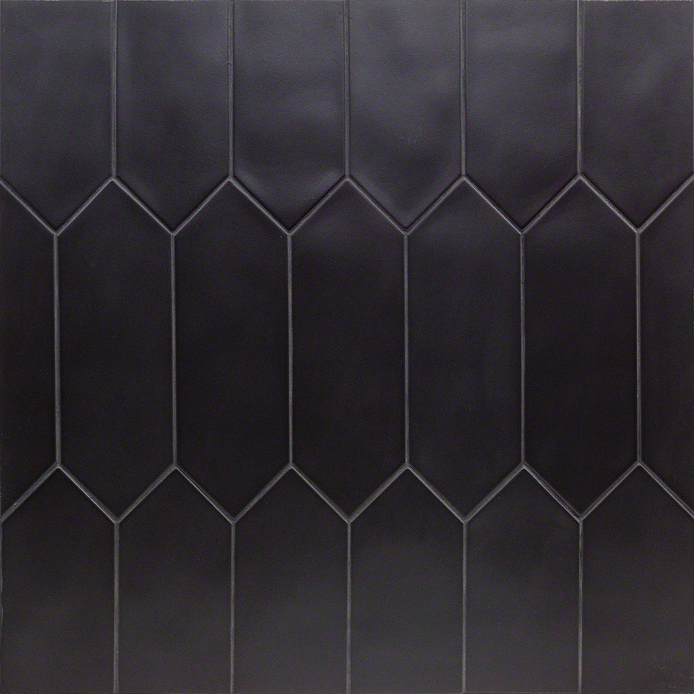 Aliante Black 4x12 Picket Matte Porcelain Tile for Walls and Floors