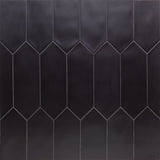 Aliante Black 4x12 Picket Matte Porcelain Tile for Walls and Floors