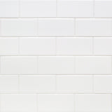 Lux Tile Basic White 3x6 Matte Ceramic Subway Wall Tile
