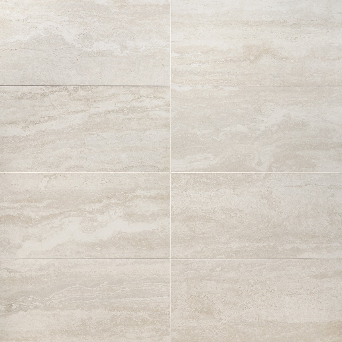 Basic Travertine Beige & Cream 12x24 Matte Porcelain Tile - Lux Tile