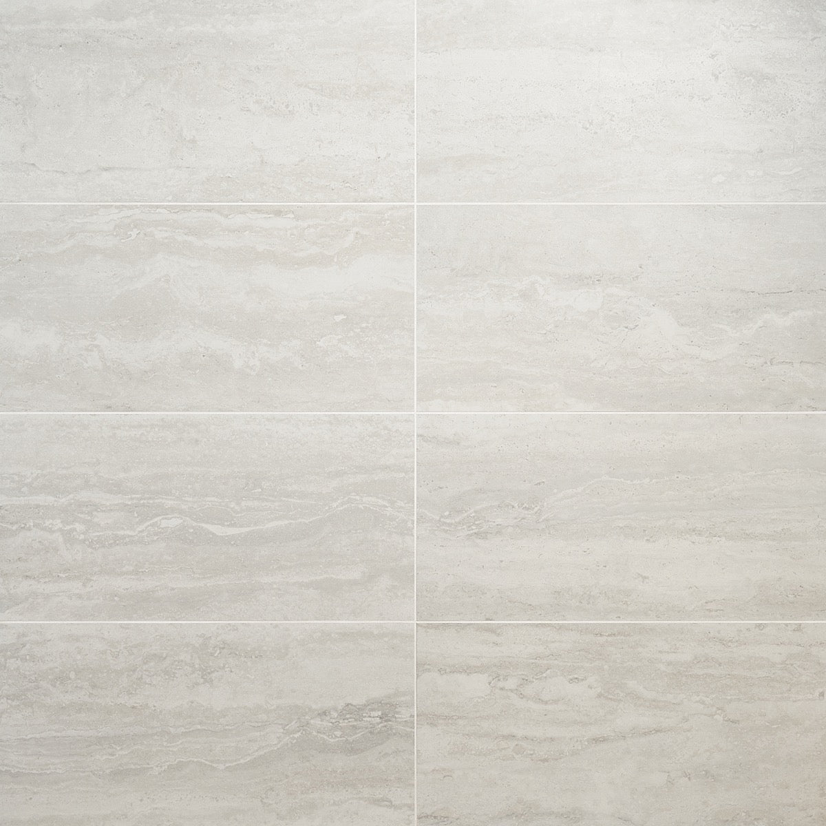 Basic Travertine Cotton White 12x24 Matte Porcelain Tile - Lux Tile