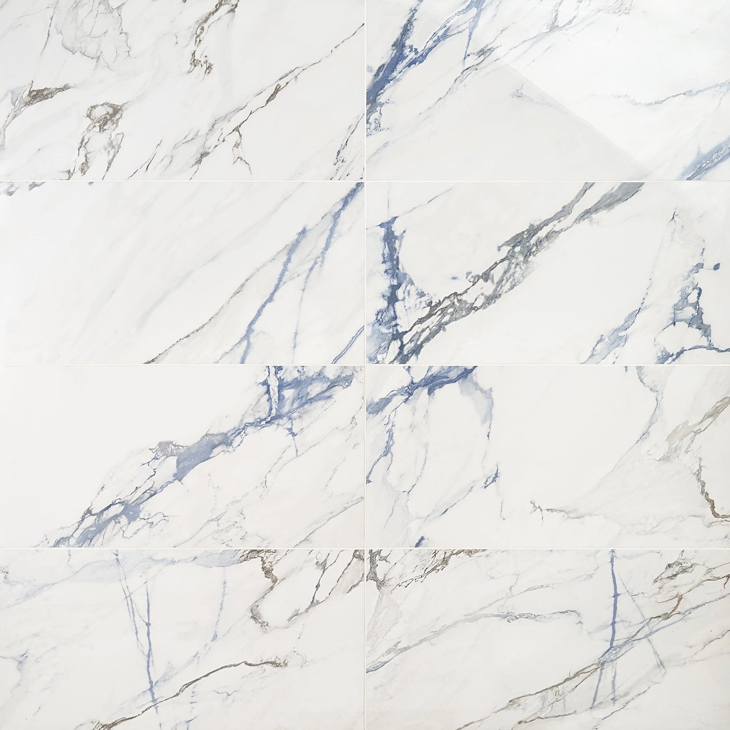 Calacatta Azur 12x24 Polished Porcelain Tile - Lux Tile