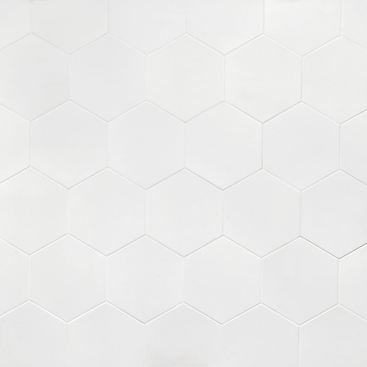 SymetroHex White 10" Matte Porcelain Tile - Lux Tile