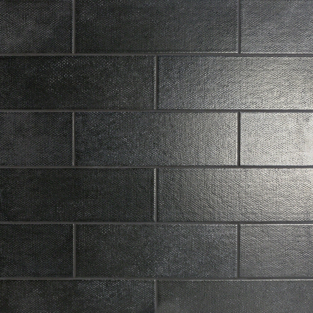 Diesel Camp Canvas Black 4x12 Matte Ceramic Subway Wall Tile