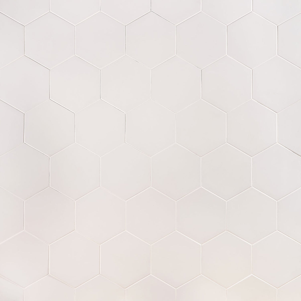 HexArt Blanco White Matte Porcelain Tile - 8" Hexagon