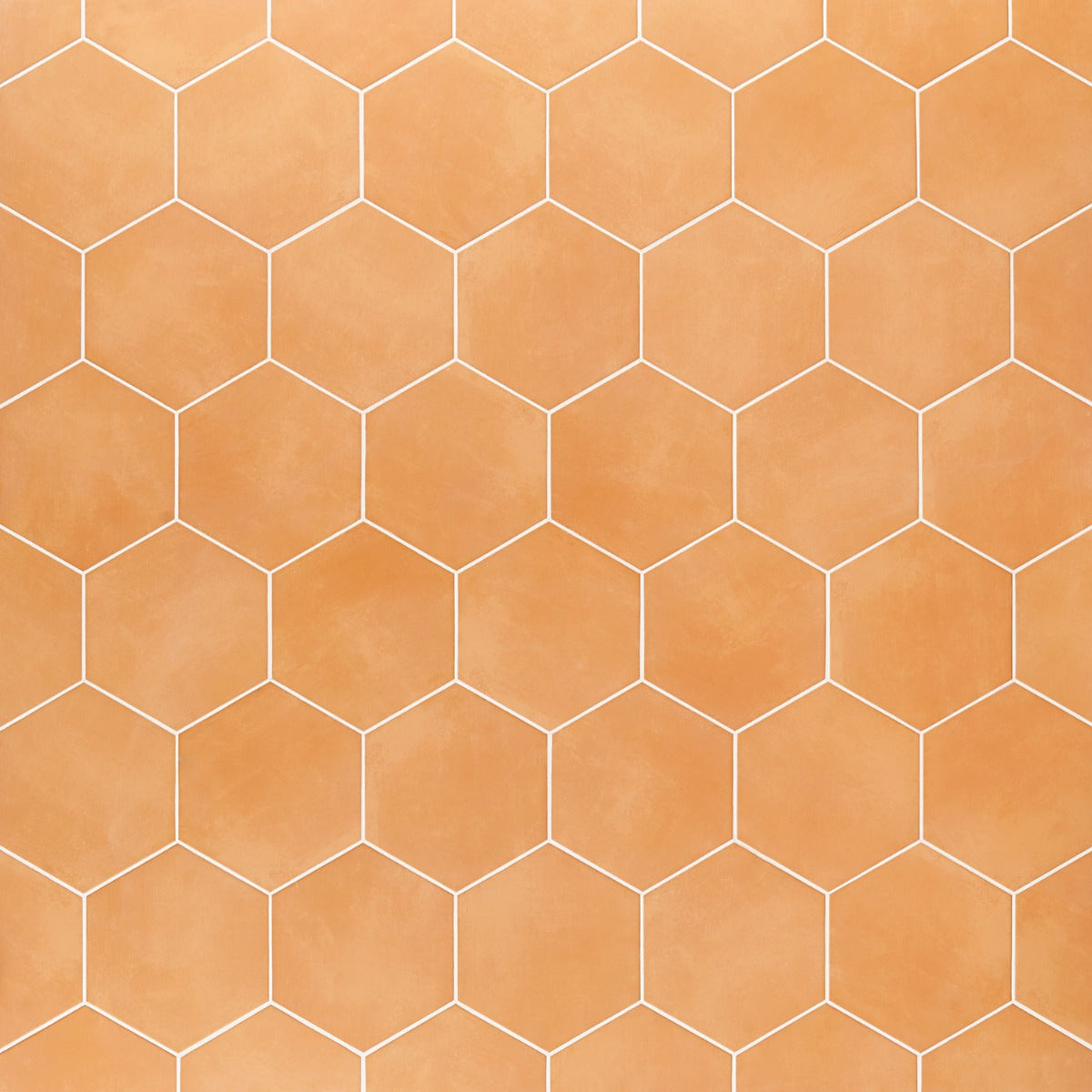 HexArt Orange 8" Hexagon Matte Porcelain Tile - Lux Tile
