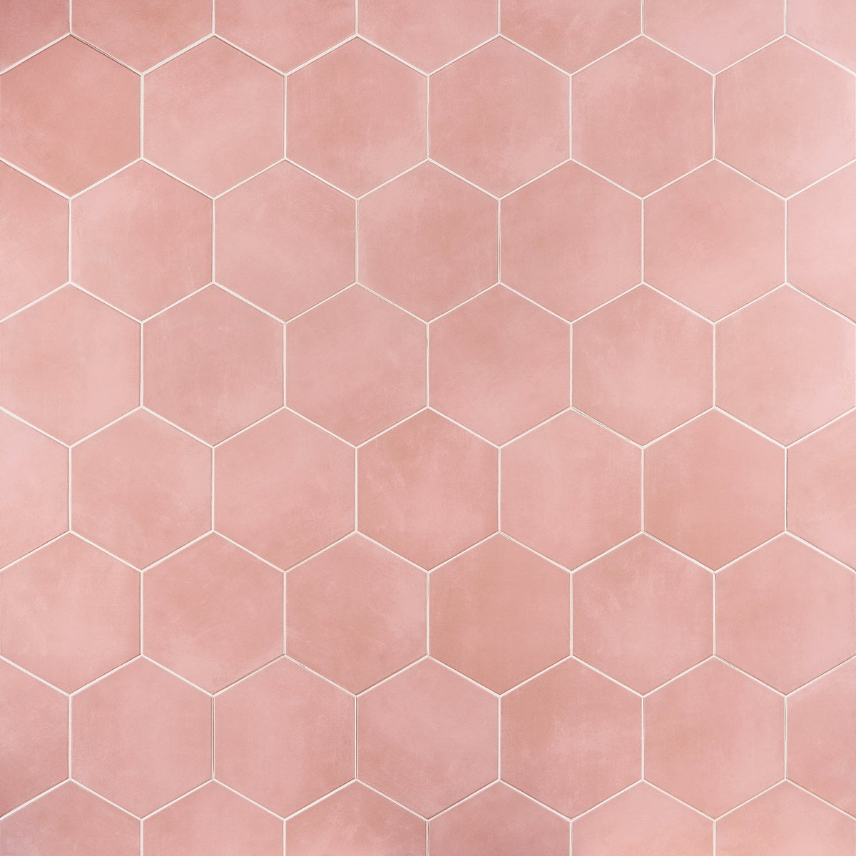 HexArt Rose Pink 8" Hexagon Matte Porcelain Tile - Lux Tile