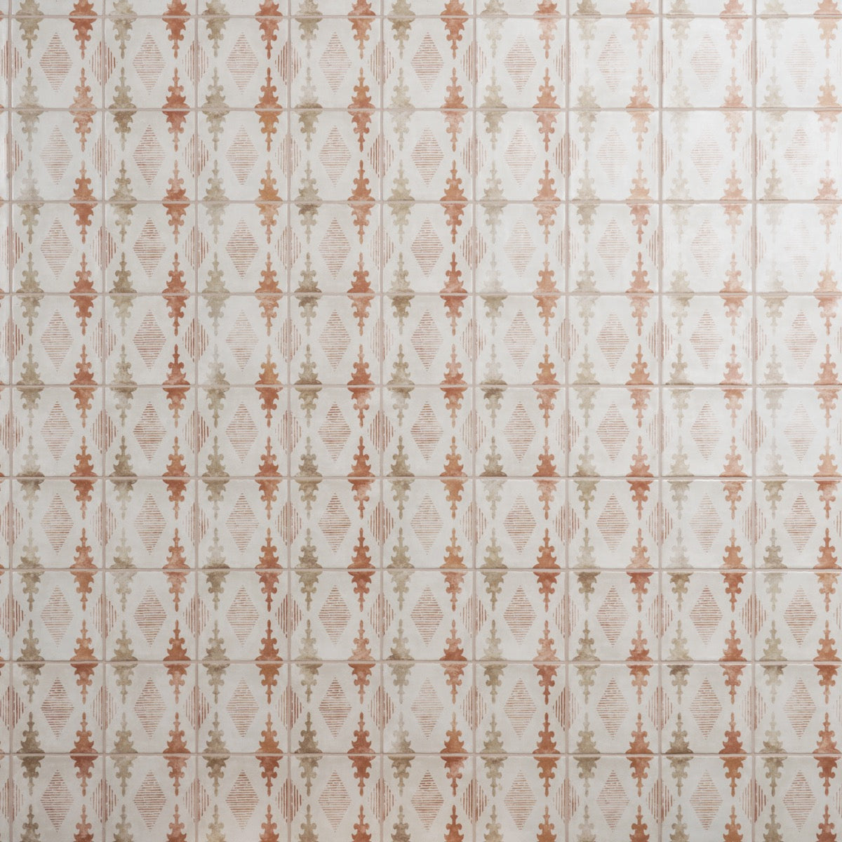 Paula Purroy Talia Aztec Terracotta 5x5 Matte Ceramic Tile