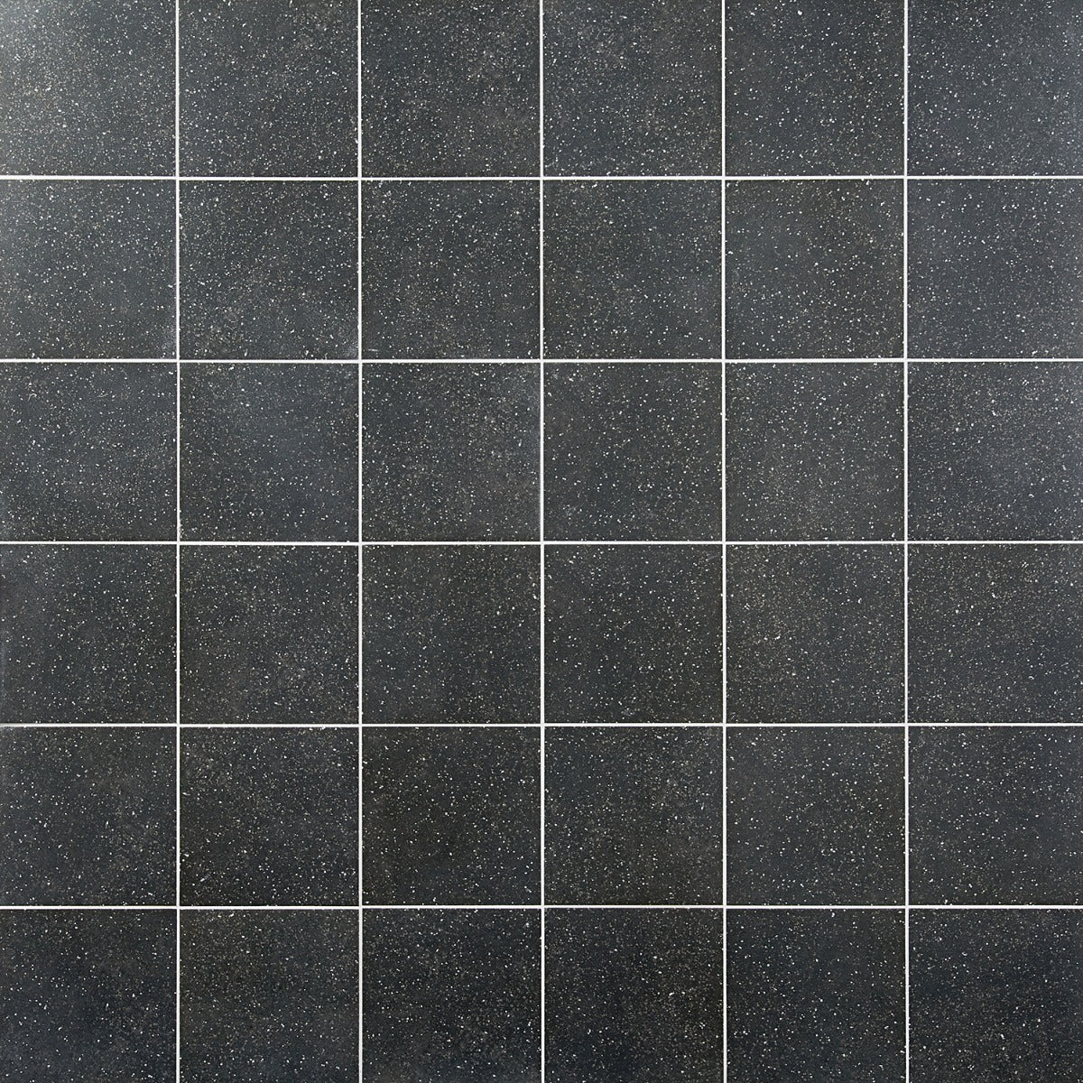 Elizabeth Sutton Charcoal Black Terrazzo 8x8 Matte Porcelain Tile