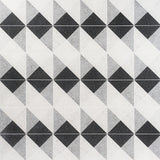 Art Geo Deco Charcoal Black Matte Porcelain Tile by Elizabeth Sutton - 8x8