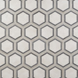 Ava Deco Sabbia Charcoal Gray 8" Hexagon Matte Porcelain Tile