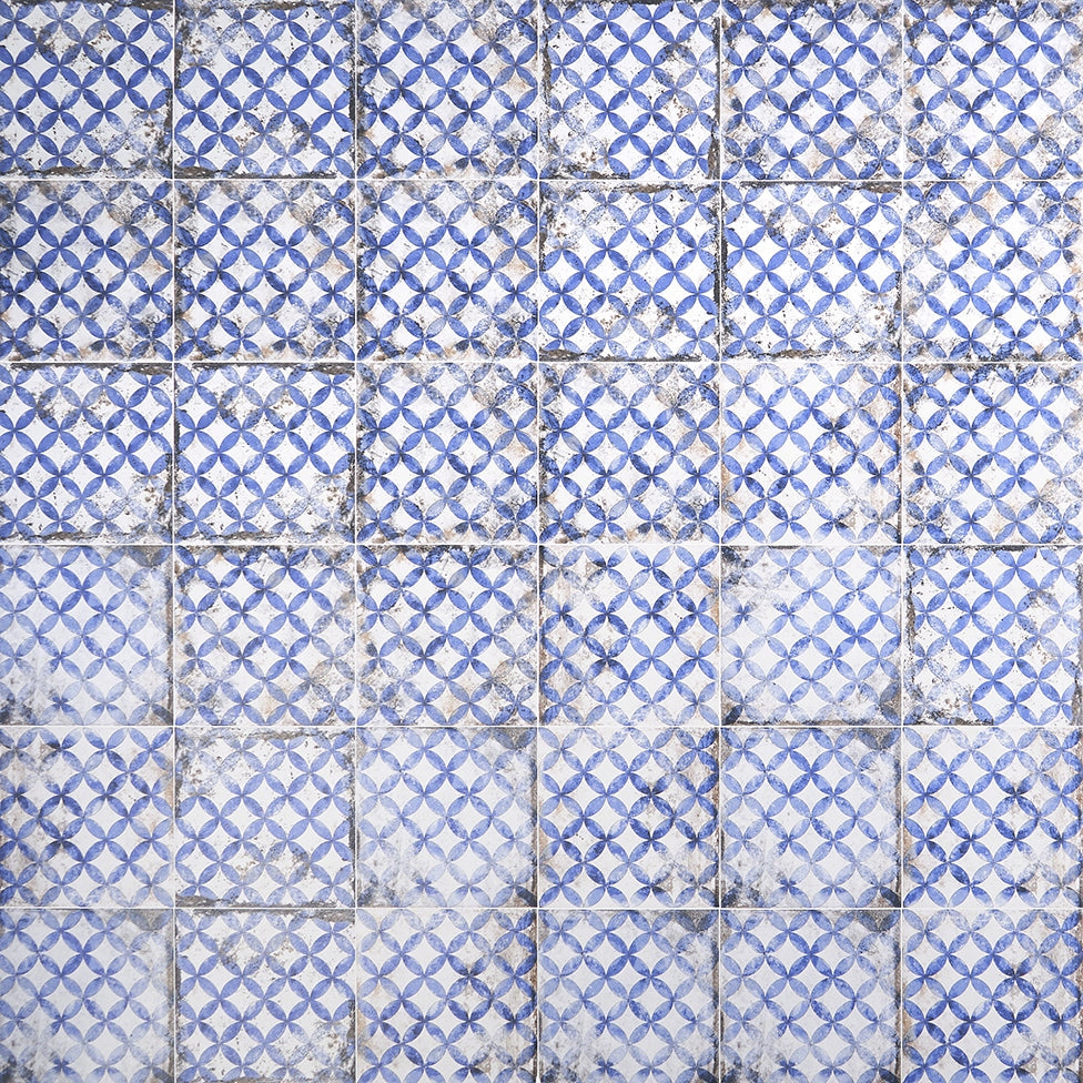 Lenox Charm Blue 8x8 Matte Porcelain Tile for Walls and Floors