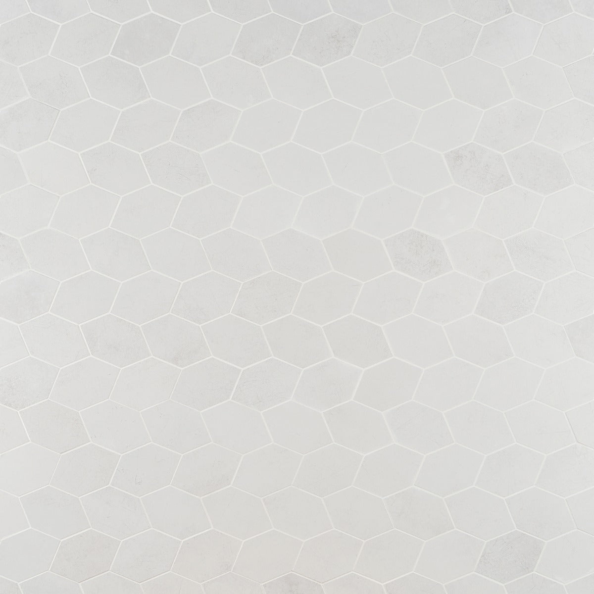 Bond Palladium Light Gray Foliage Hexagon Matte Porcelain Mosaic Tile