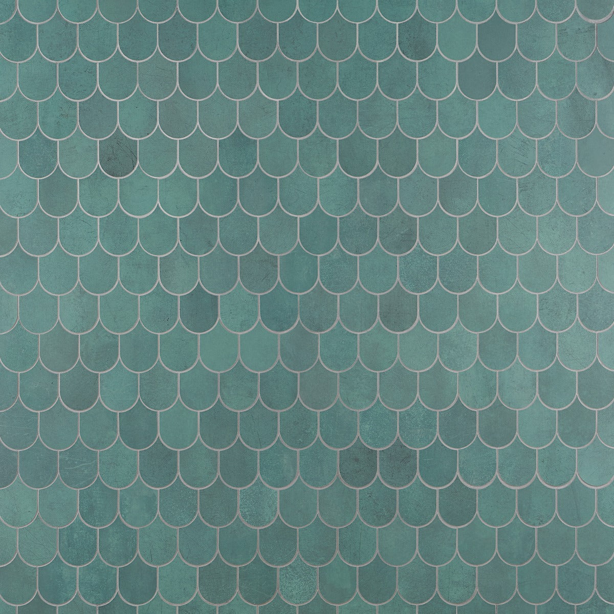 Bond Viridum Green Fishscale Matte Porcelain Mosaic Tile - Lux Tile