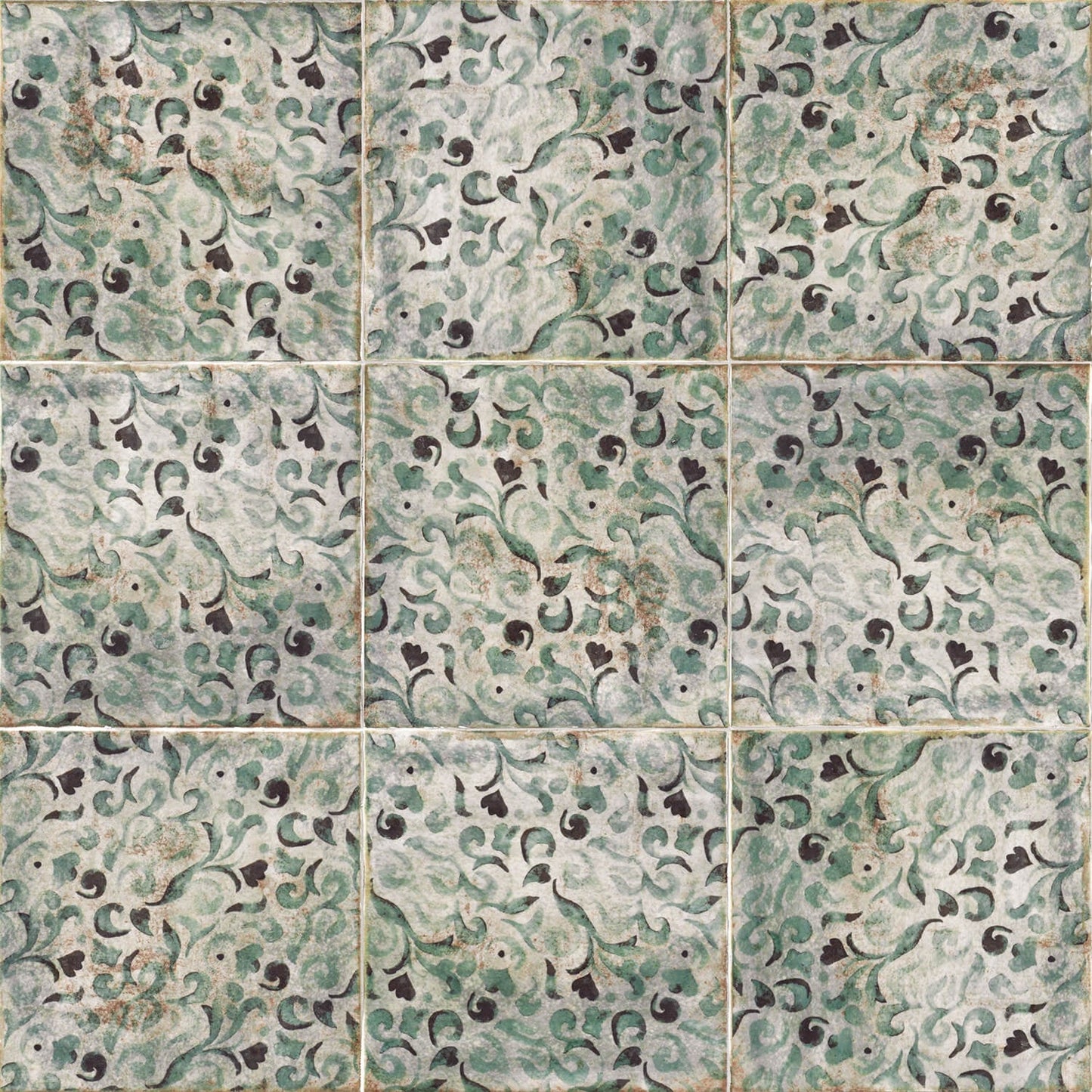 Angela Harris Savona Green 8x8 Polished Ceramic Wall Tile