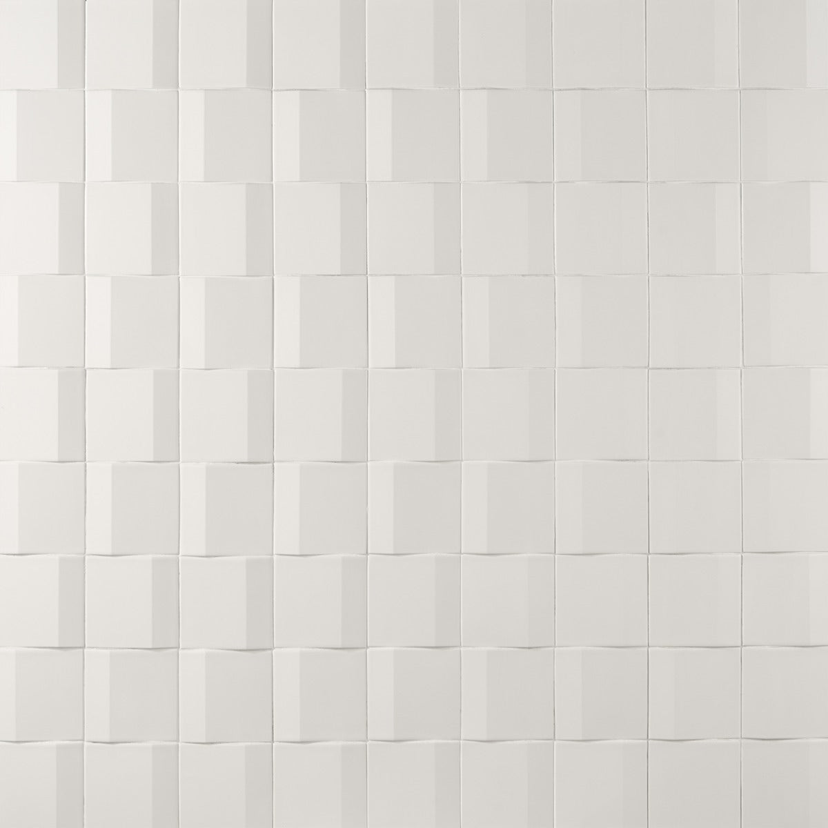 Zeal Edge 3D White 5x5 Matte Porcelain Tile - Lux Tile
