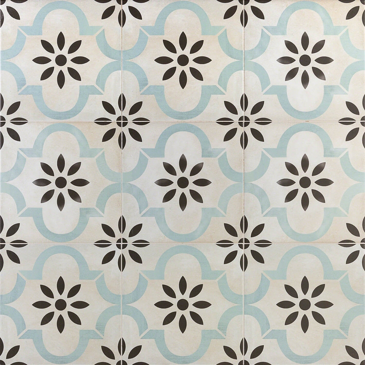 Bella Prado Blue 9x9 Matte Porcelain Tile for Residential and Commercial Use