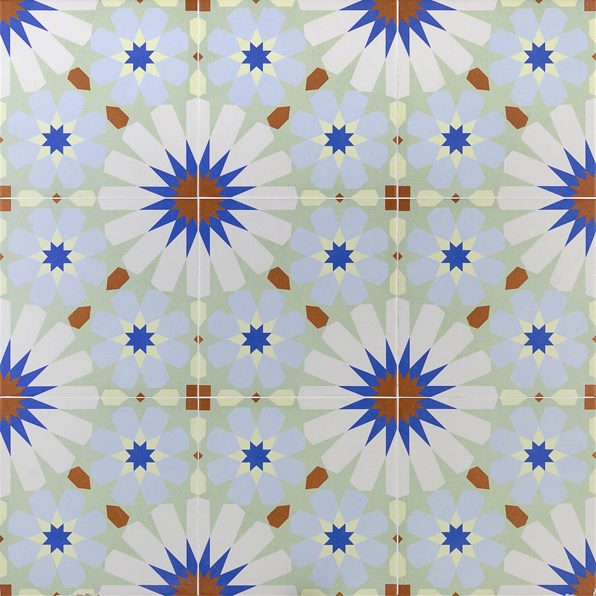 Bond Tile Uffizi Multicolored Encaustic 9x9 Glazed Porcelain Tile