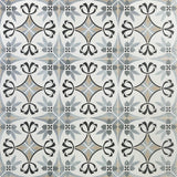Bella Royale Gray 9x9 Matte Porcelain Tile - Encaustic Look