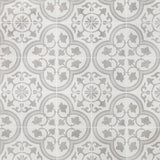 Cascais Silver Ornate 9x9 Matte Porcelain Tile - Lux Tile