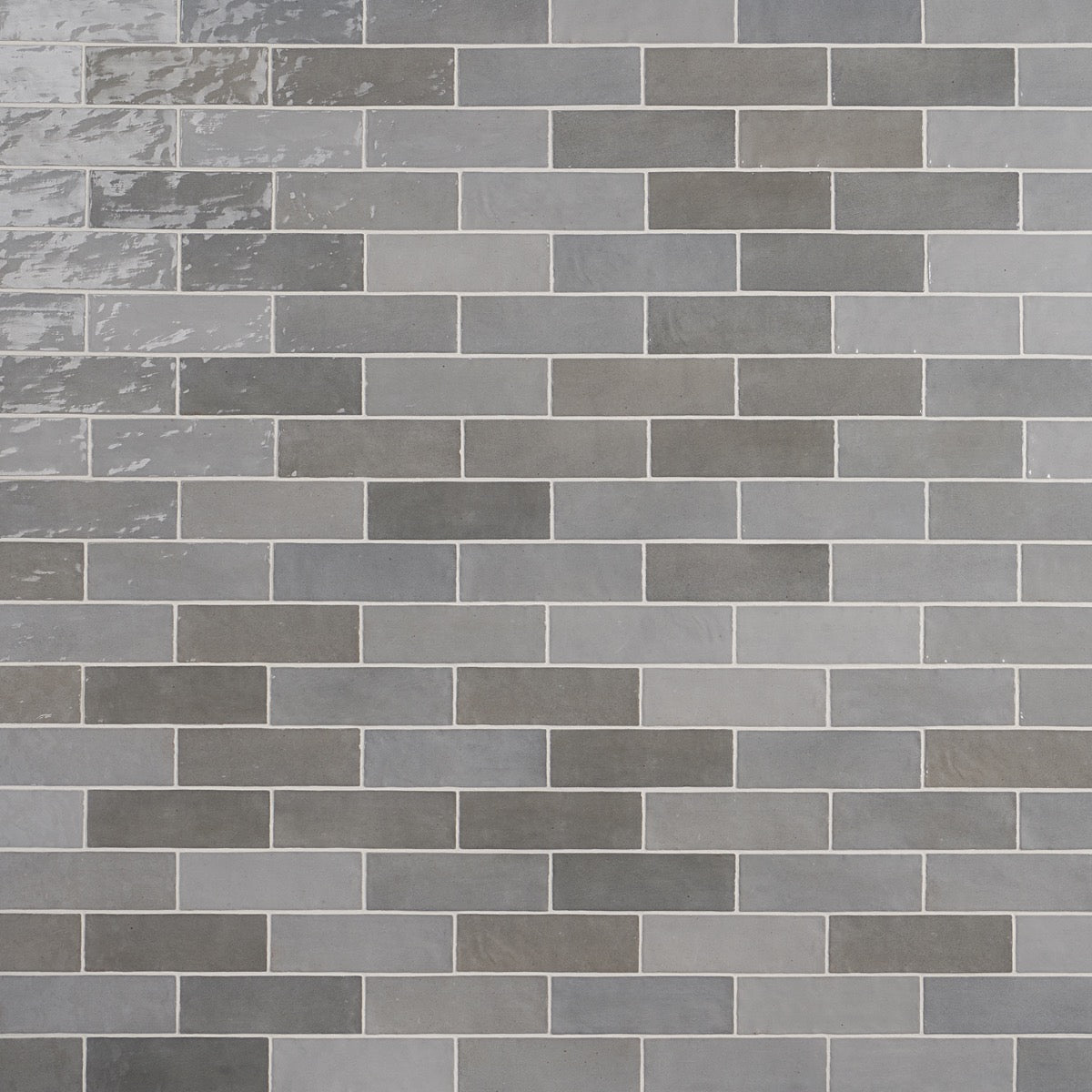 Portmore Gray 3x8 Glossy Ceramic Subway Tile - Tilebar