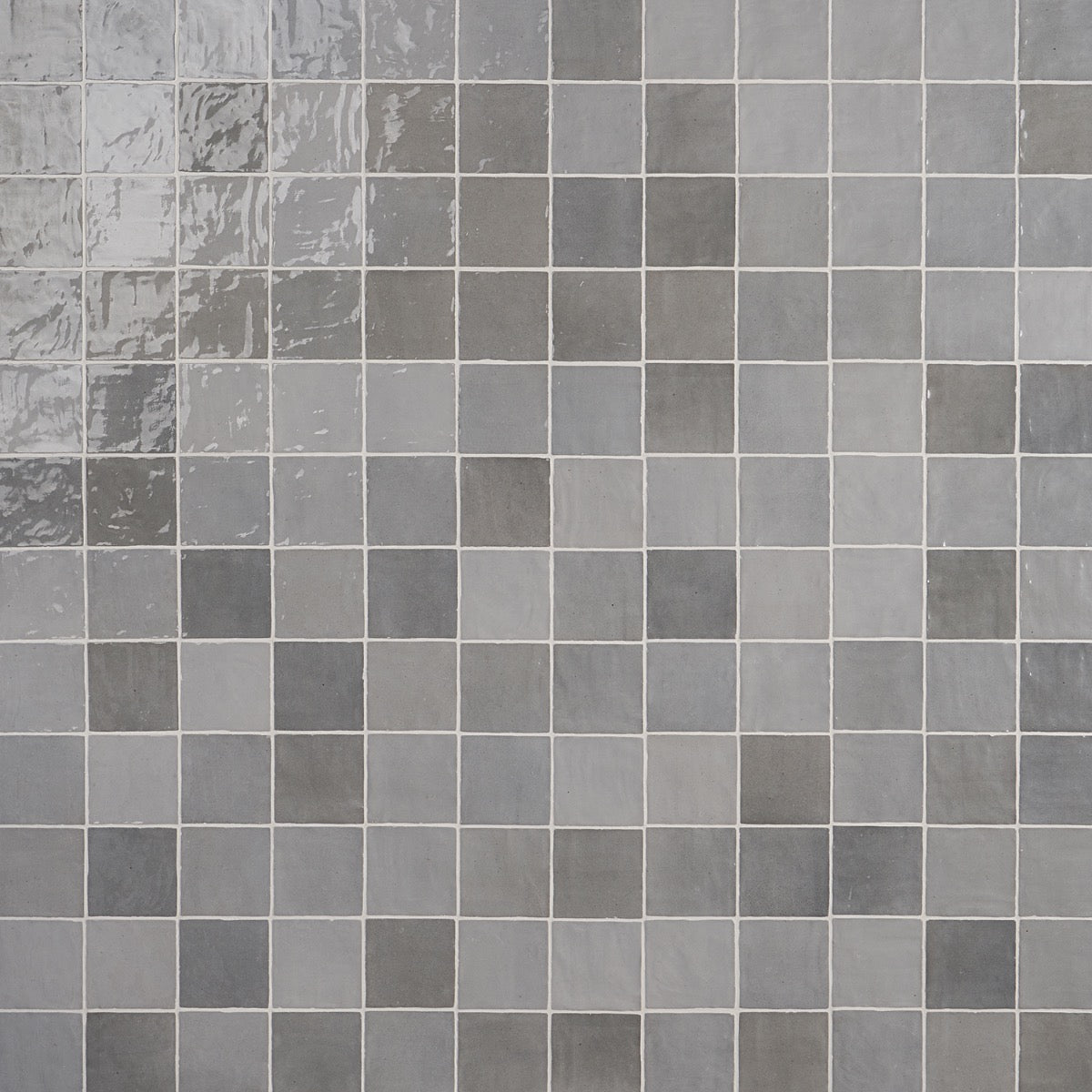Portmore Gray 4x4 Glossy Ceramic Tile - Lux Tile