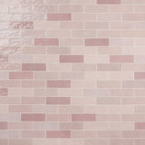 Portmore Pink 3x8 Glossy Ceramic Subway Tile - Lux Tile