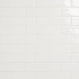 Chance White 2x10 Glossy Ceramic Subway Tile for Walls