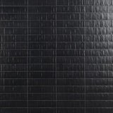Rework Leather Black 3x12 Matte Porcelain Subway Tile - Lux Tile