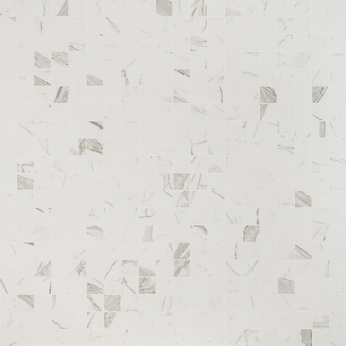 Versilia Statuario Matte Porcelain Mosaic Tile - 2x2