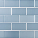 Vector Azul Blue 4x8 Polished Ceramic Subway Tile - Made in Spain
