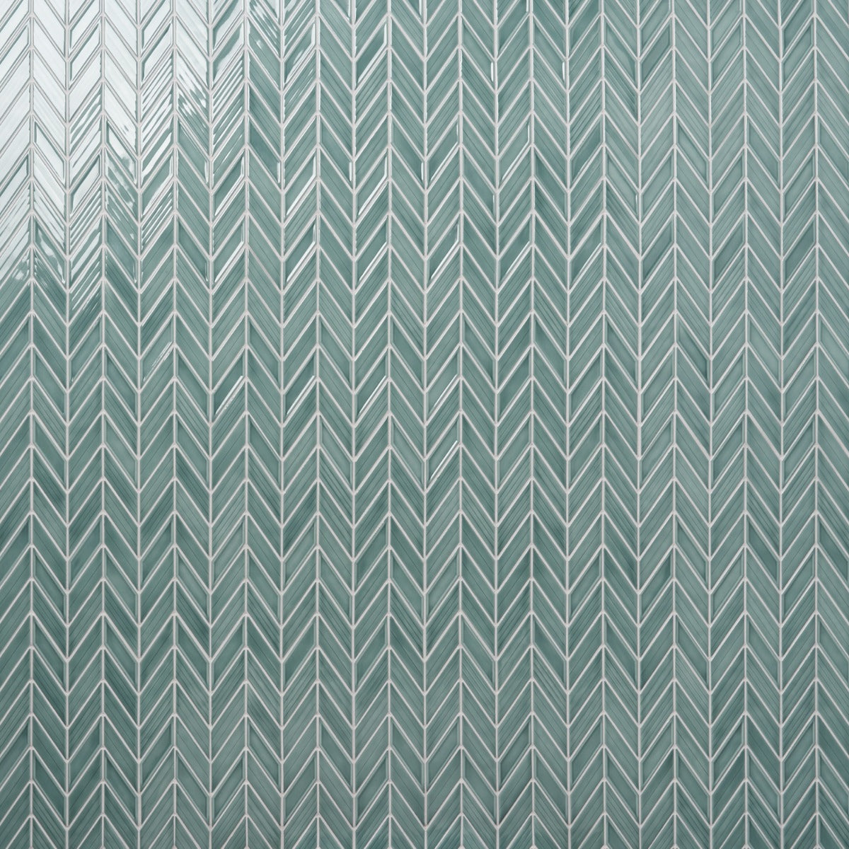 Brookline Chevron Marine Blue 1x5 Glossy Ceramic Mosaic Tile
